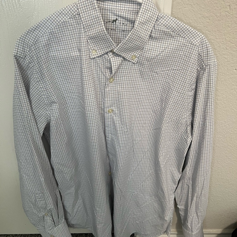 Men's White Checkered Shirt